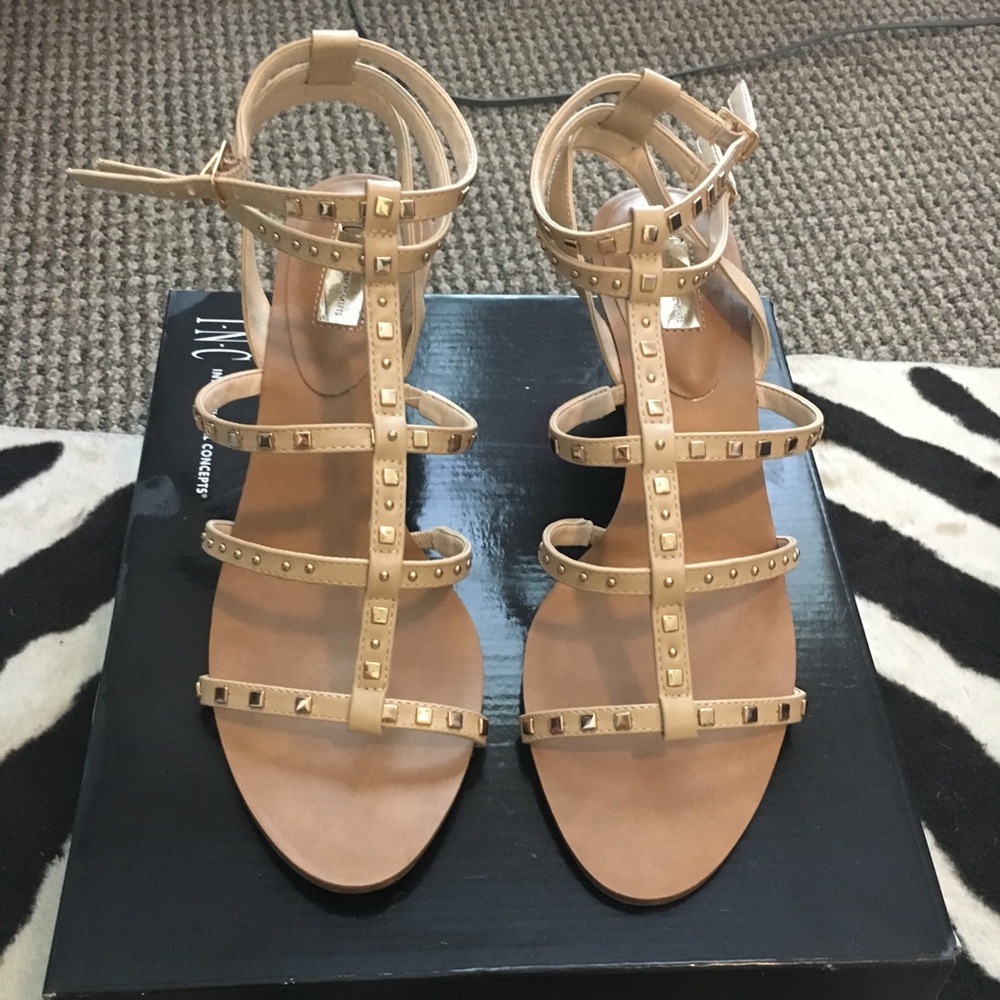 Nude Studded Sandals